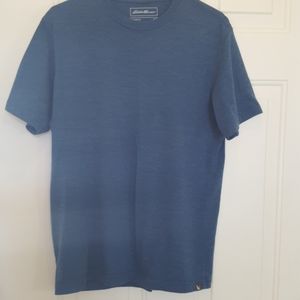 Eddie Bauer Tee Shirt Cotton, Poly Blend  Round Neck